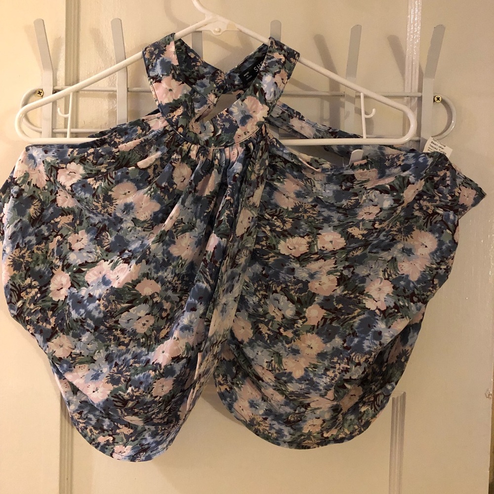 ❌SOLD❌ Shein Floral Halter Crop Top